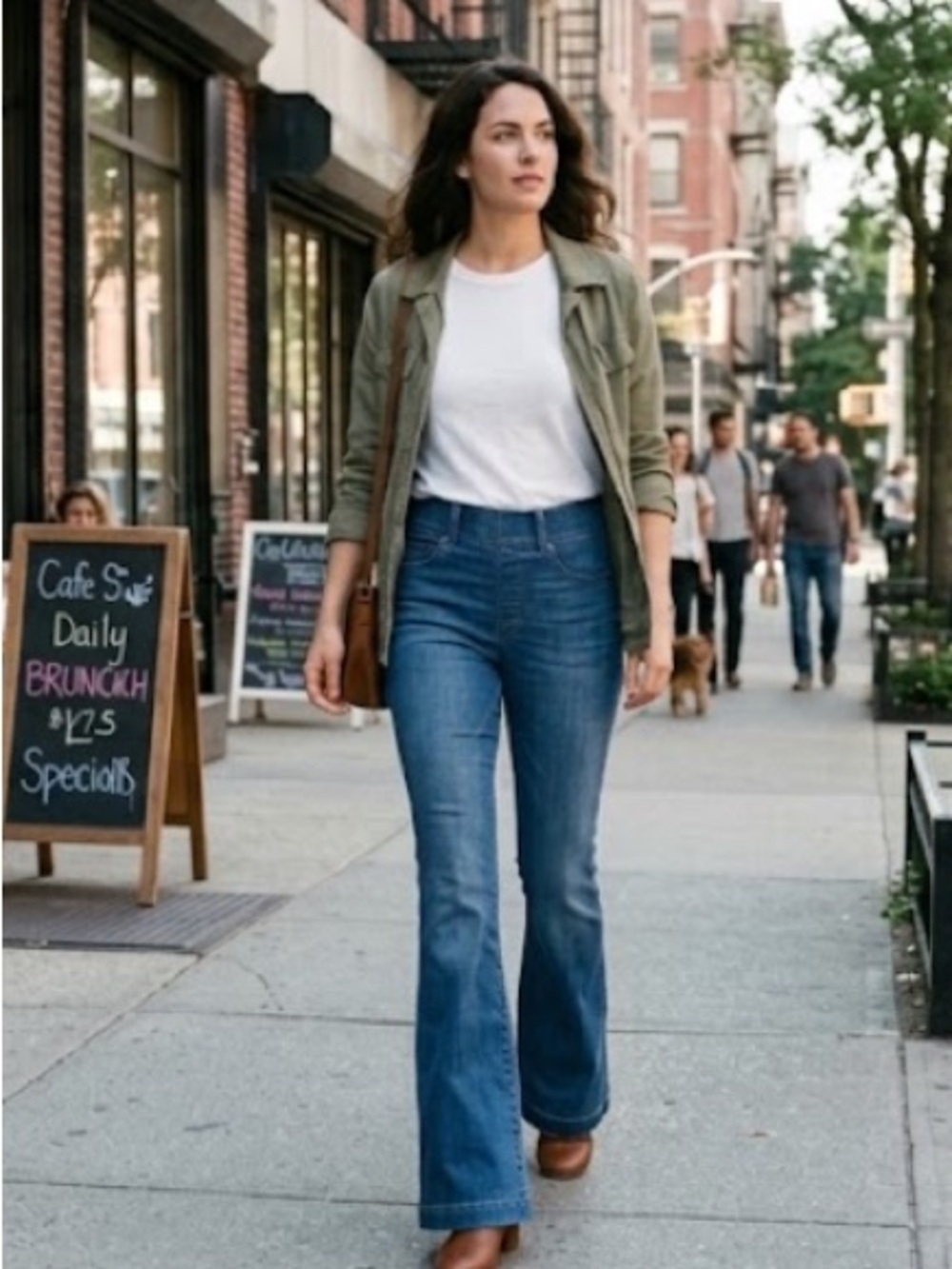 NWT SPANX Flare Jeans High Rise Pull On Vintage Indigo Petite XSP
J
